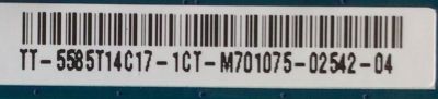 T-CON PARA TV SONY BRAVIA / NUMERO DE PARTE 5585T14C17 / 55.85T14.C17 / 85T14-C0G / 85T14 C0G CTRL / PANEL YDCS085MDU02 / DISPLAY T850QN03.L / MODELO XR-85X95K / XR85X95K - Imagen 3